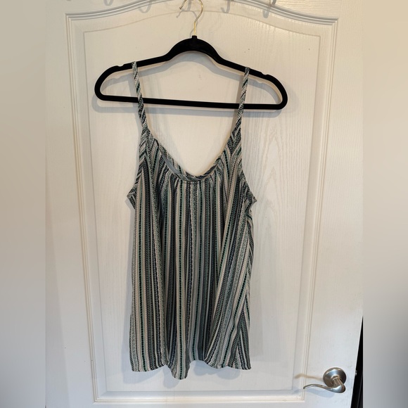 torrid Tops - Torrid Womens blue Stripes Georgette Swing Sleeveless lightweight Cami plus sz 2